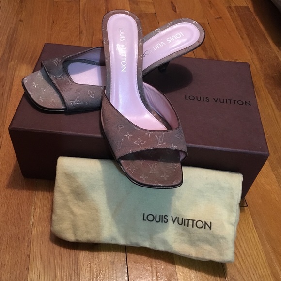 Louis Vuitton Brown Satin Monogram Bologna sandals - Picture 1 of 4