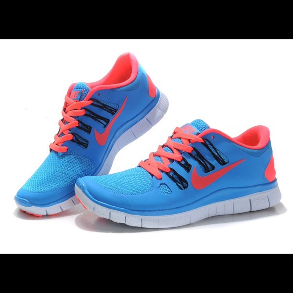 Blue and hot pink free runs