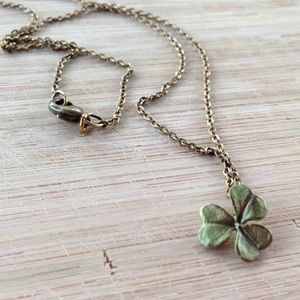Bronze clover necklace by Michael Michaud