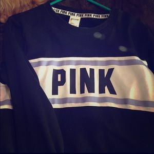 Pink crew neck pull over