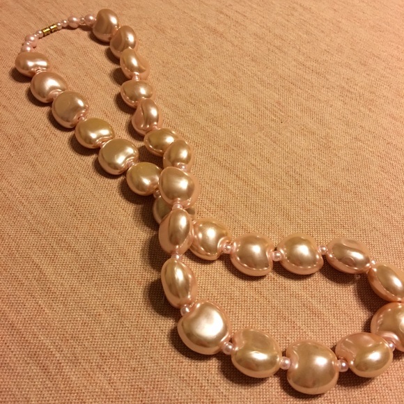 TWO!!! Unique chunky large beaded necklaces