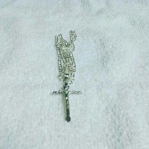 Authentic real platinum chain with cross
