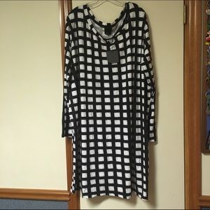 Black and White Checked Dress