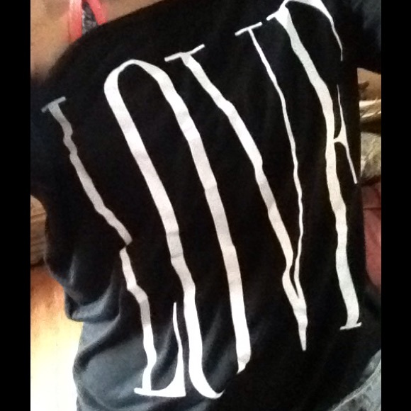 Love top. Black with white lettering - Picture 2 of 2