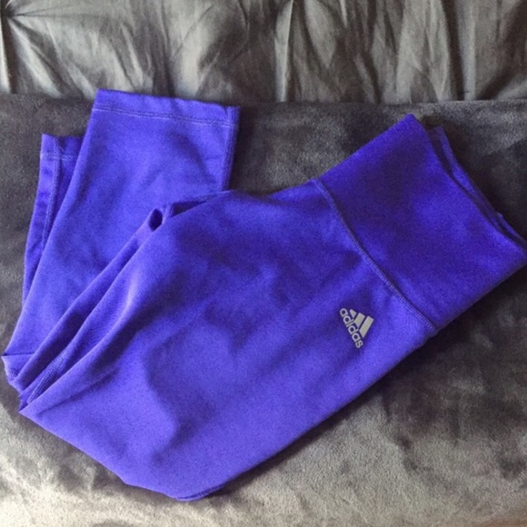 LIKE NEW Adidas Climalite Purple Crop Leggings