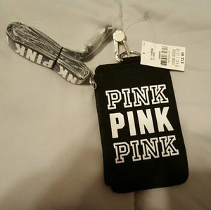 Pink ID case.