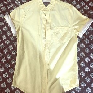 Topman yellow button up