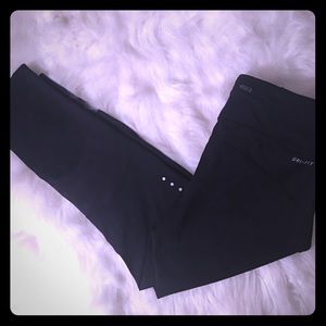 RARE Nike Mesh Cutout Crops Size Medium Black