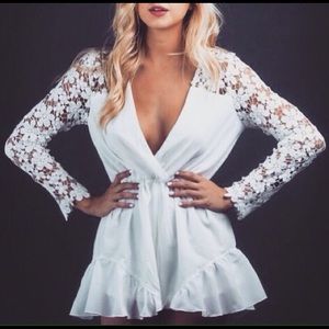 White Lace Romper