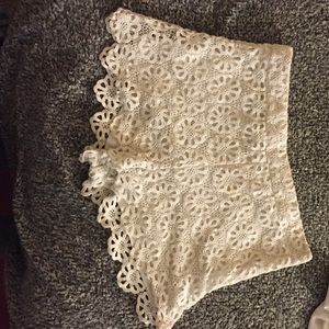 Floral high waisted shorts