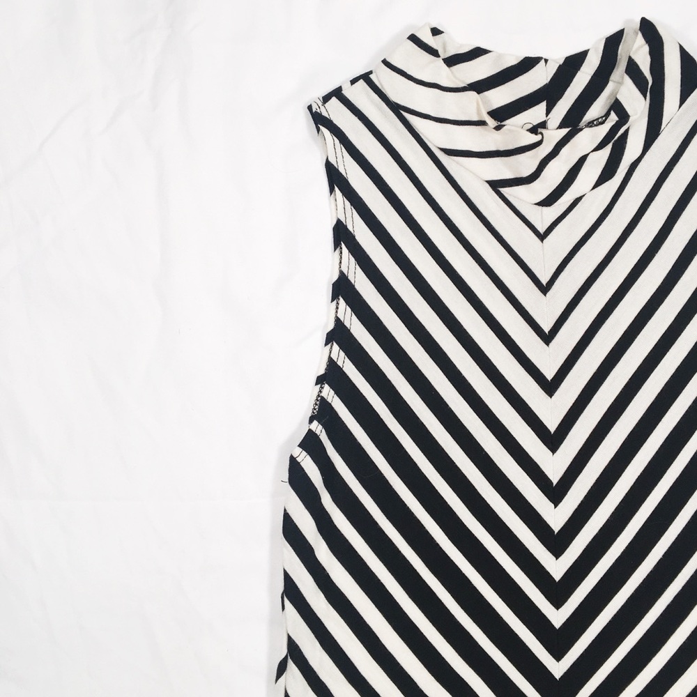 Nasty Gal Striped Mono B Top