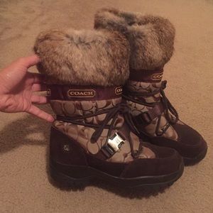 Coach Sahara Boots with Fur