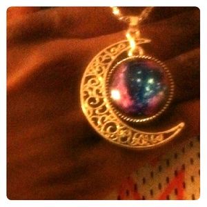 Moon and Star Necklace