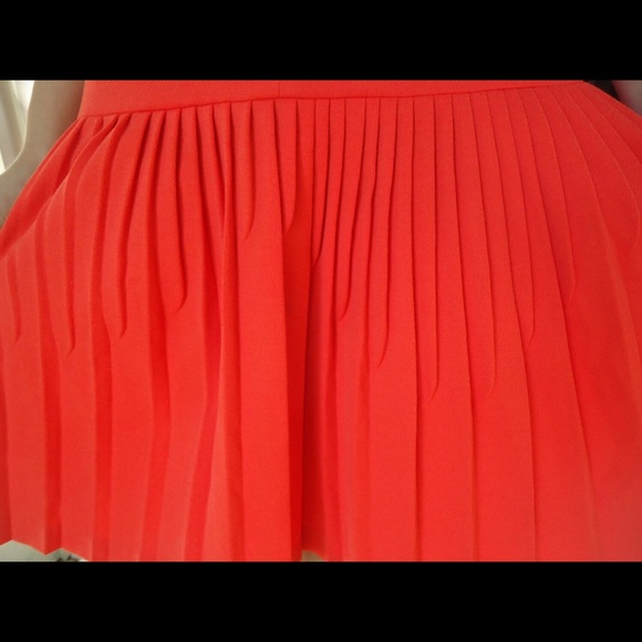 SOLD 60s Mod Mini Dress Drop Waist Scooter Orange - Picture 4 of 4
