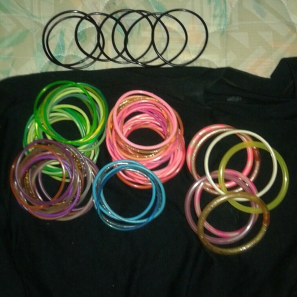 Bundle (Over 90+) JELLY rave festival BRACELETS -Punk/Skater Y2K - Picture 3 of 8
