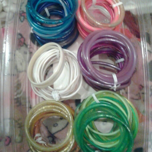 Bundle (Over 90+) JELLY rave festival BRACELETS -Punk/Skater Y2K - Picture 5 of 8