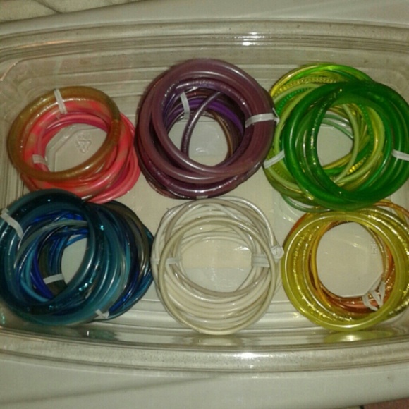 Bundle (Over 90+) JELLY rave festival BRACELETS -Punk/Skater Y2K - Picture 6 of 8