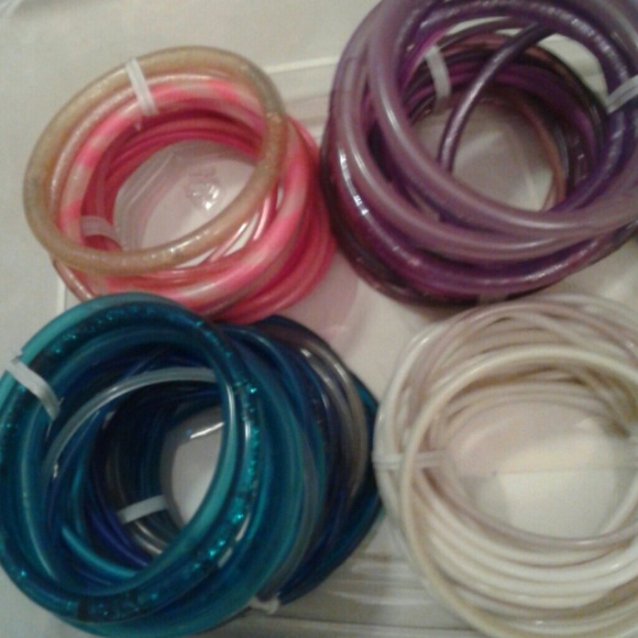 Bundle (Over 90+) JELLY rave festival BRACELETS -Punk/Skater Y2K - Picture 7 of 8