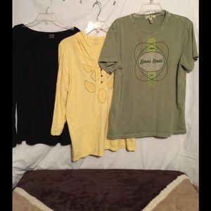 Banana republic M, sanoma hoodie L, Ana L, all 3