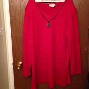 Cute long shirt with built in necklace. Size 18
