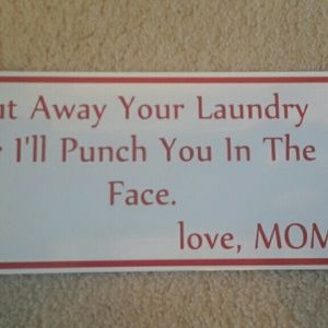 Free shipping Aluminum punch in the face sign