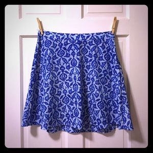 Michael Kors blue printed short skirt