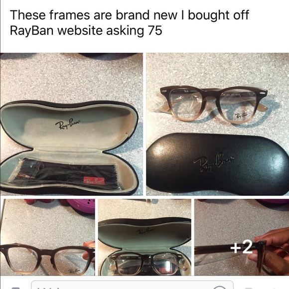 Authentic RayBan eye wear. Never worn eye glasses.