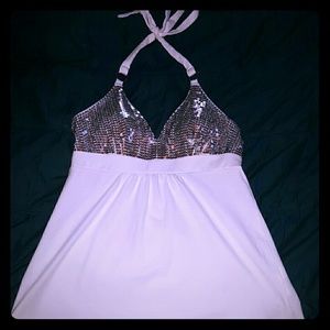 Sequin Halter Top