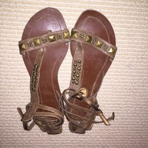 Studded gladiator sandals