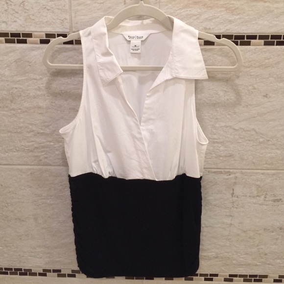 WHBM collar sleeveless shirt