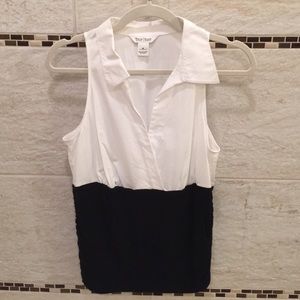 WHBM collar sleeveless shirt