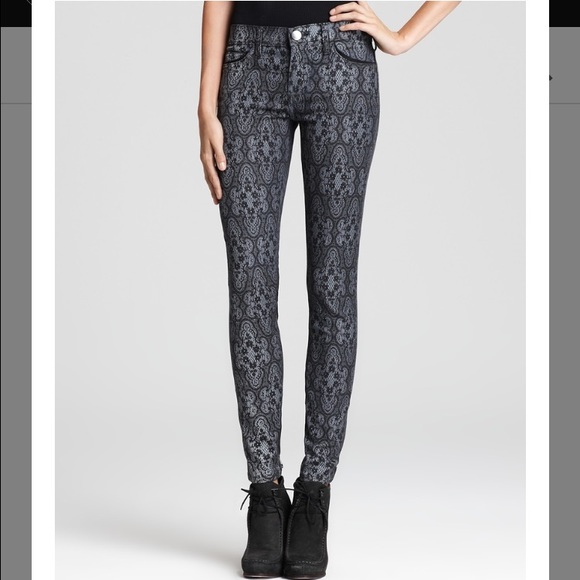 Current Elliot lace pattern jeans