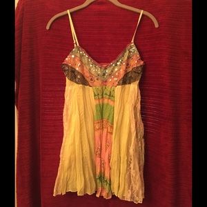 Wet Seal Spaghetti Strap Yellow Top