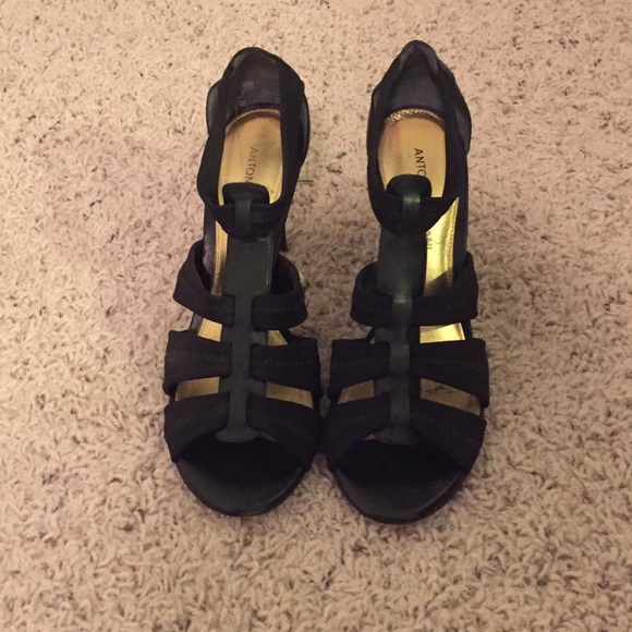 Antonio Melani | Black Gladiator Heels