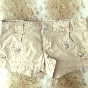 Express; Khaki Mini Shorts