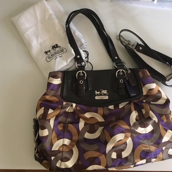 Silky Fabric Coach Handbag