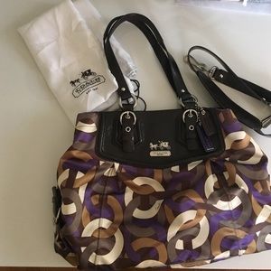 Silky Fabric Coach Handbag