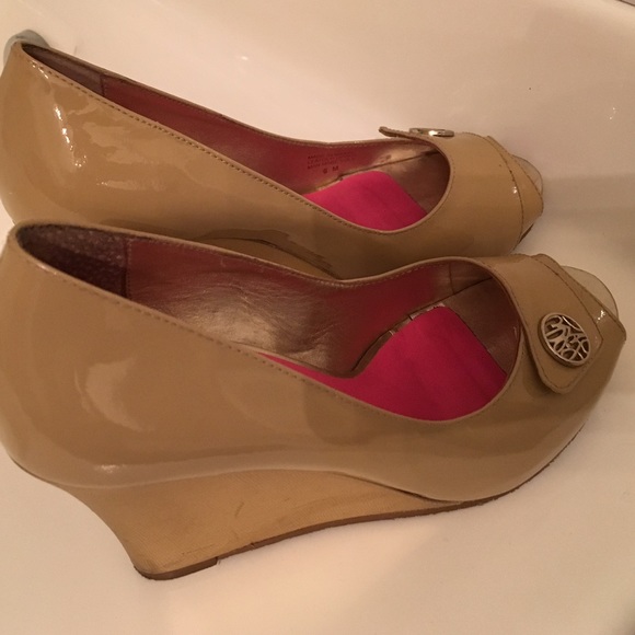 Lily Pulitzer patent leather wedges