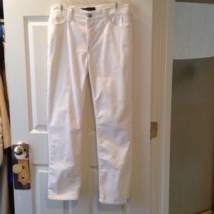 NYDJ White Straight Leg Jeans