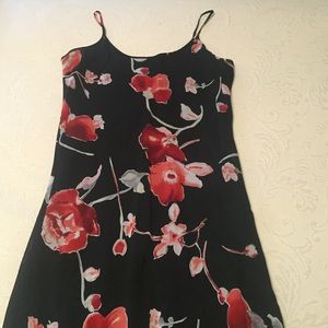 Tessuto spaghetti strap dress in black.