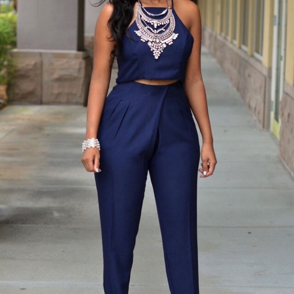 Two piece pants suit