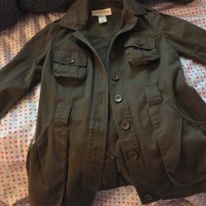 London Jean denim olive green blazer jacket