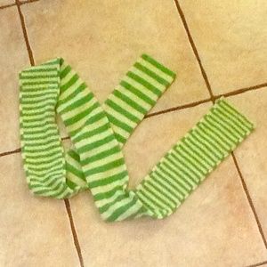 Express Green Striped Scarf
