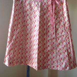 J. Crew 100% cotton Aline pink and red lined skirt