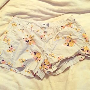 White floral print old navy jeans size 14