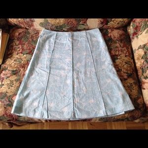 J. Crew 100% cotton light blue Aline lined skirt
