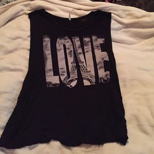 Tank top loose black love