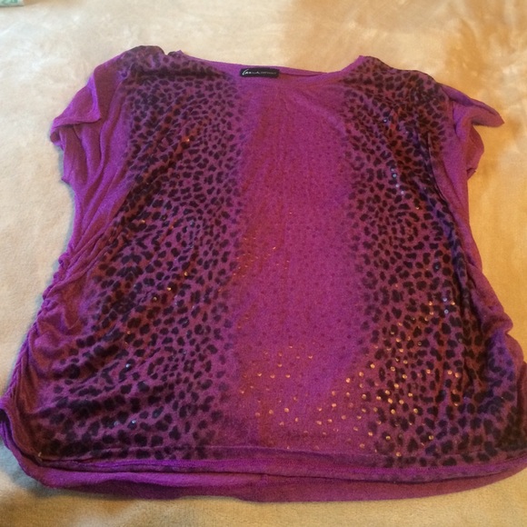 22/24 Lane Bryant Purple Cheetah shirt