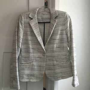 Cabi tweed blazer - white and black