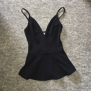 Black Peplum Top